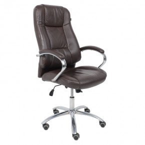 Кресло поворотное KING A, натуральная кожа, темно-коричневый